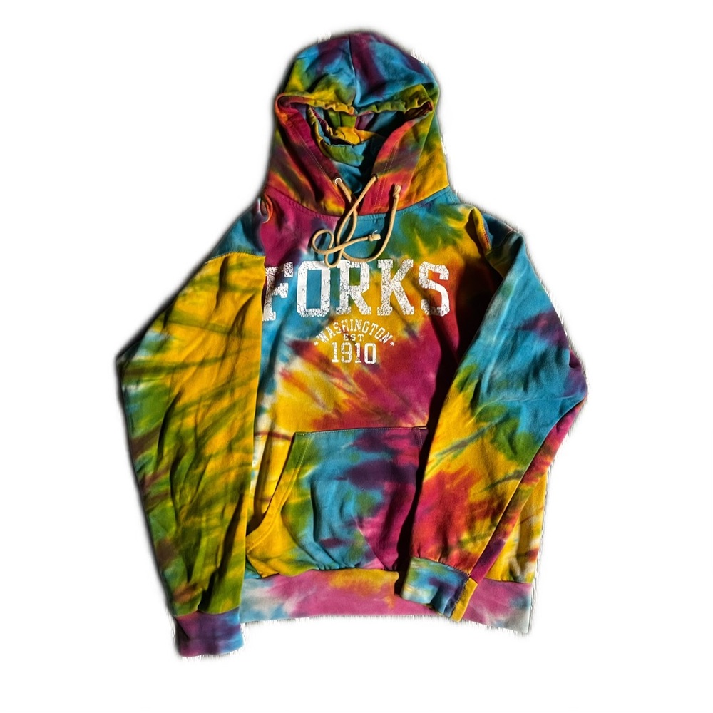 Forks, WA Tie-Dye Hoodie